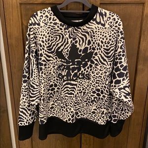 Adidas Animal Print Sweatshirt, size M